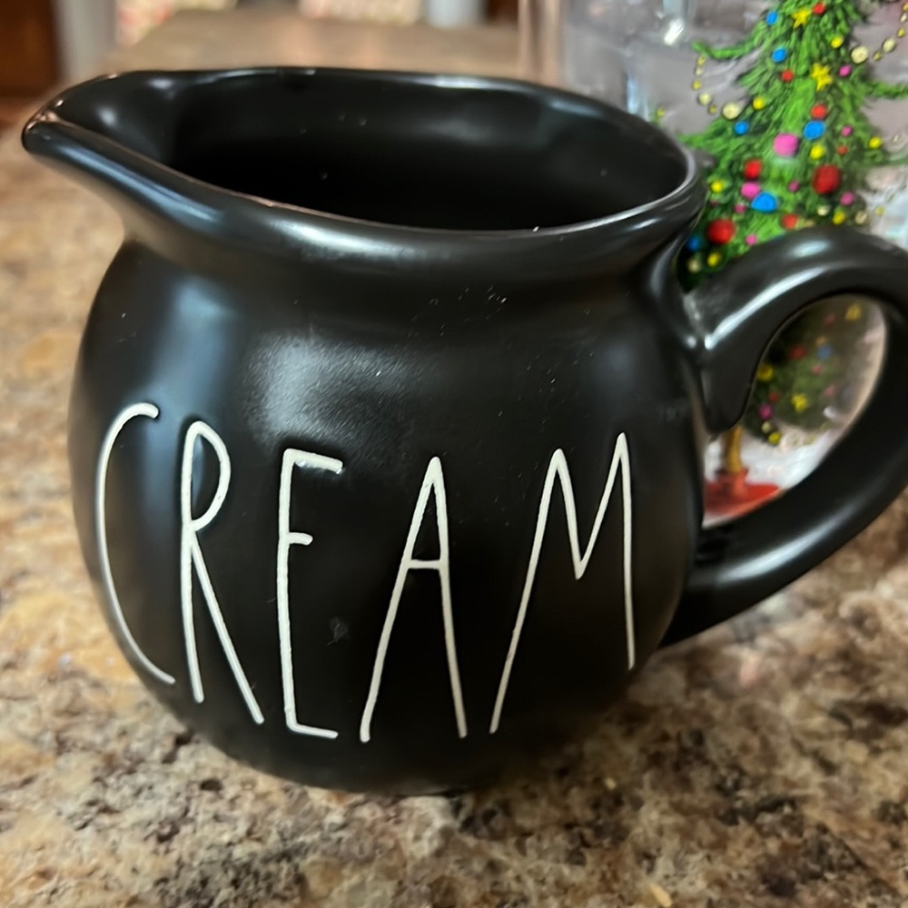 Rae Dunn cream holder in black
